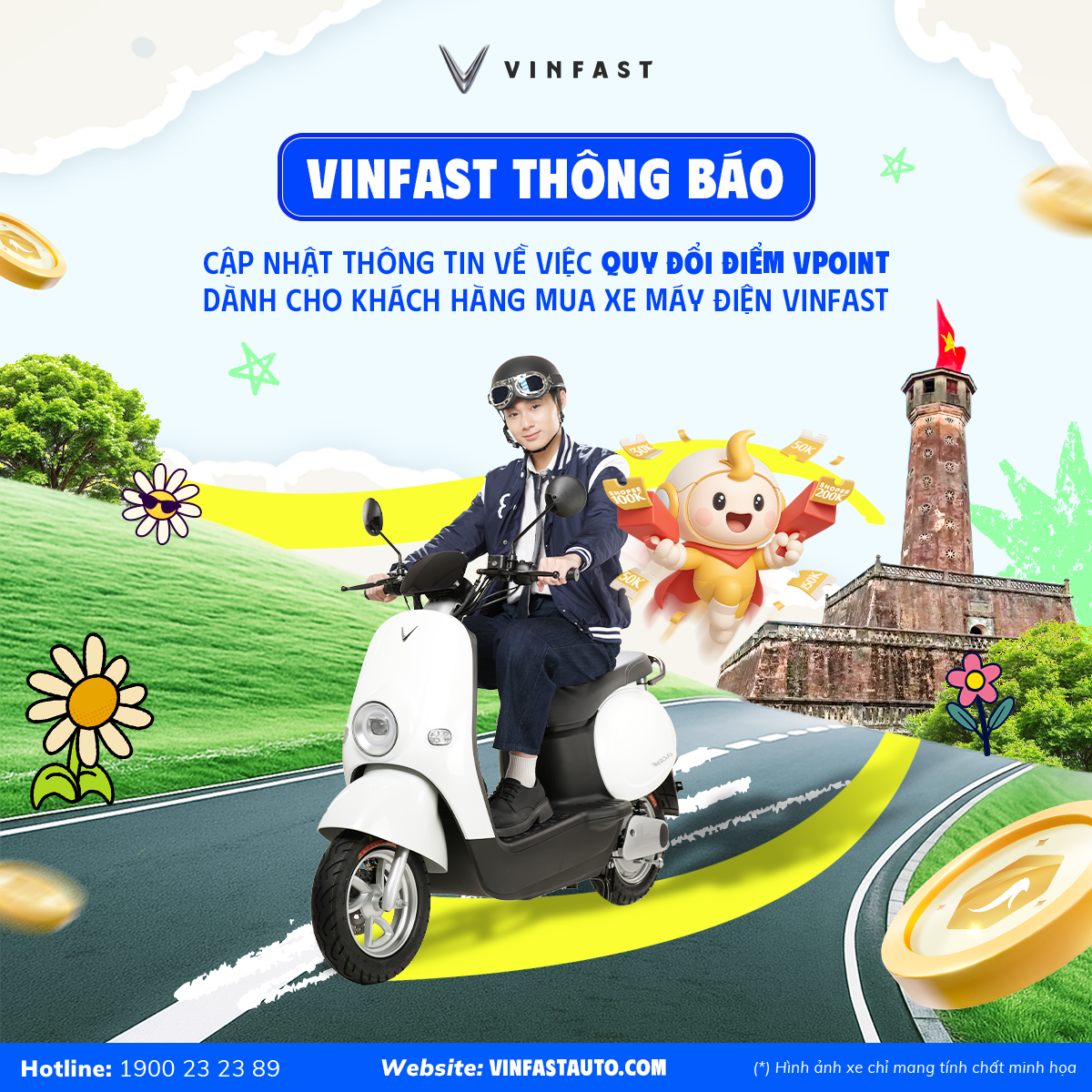 THÔNG BÁO HOÀN ĐIỂM VPOINT CHO KHÁCH HÀNG MUA XE MÁY ĐIỆN VINFAST TỪ NGÀY 01/01/2025 ĐẾN 21/05/2025