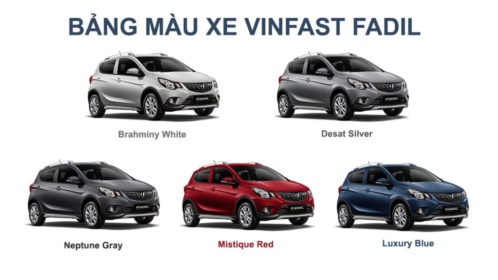 Bảng màu xe Fadil