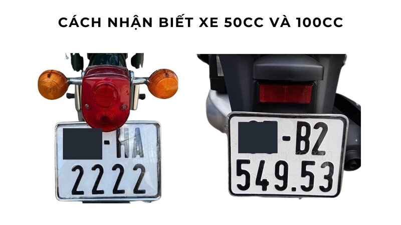 cách nhận biết xe 50cc và 100cc