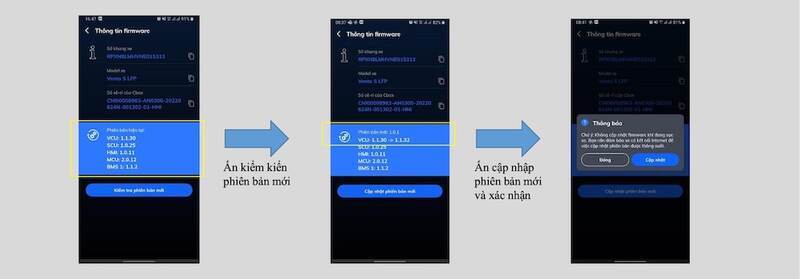  Chọn phiên bản phần mềm xe máy điện VinFast