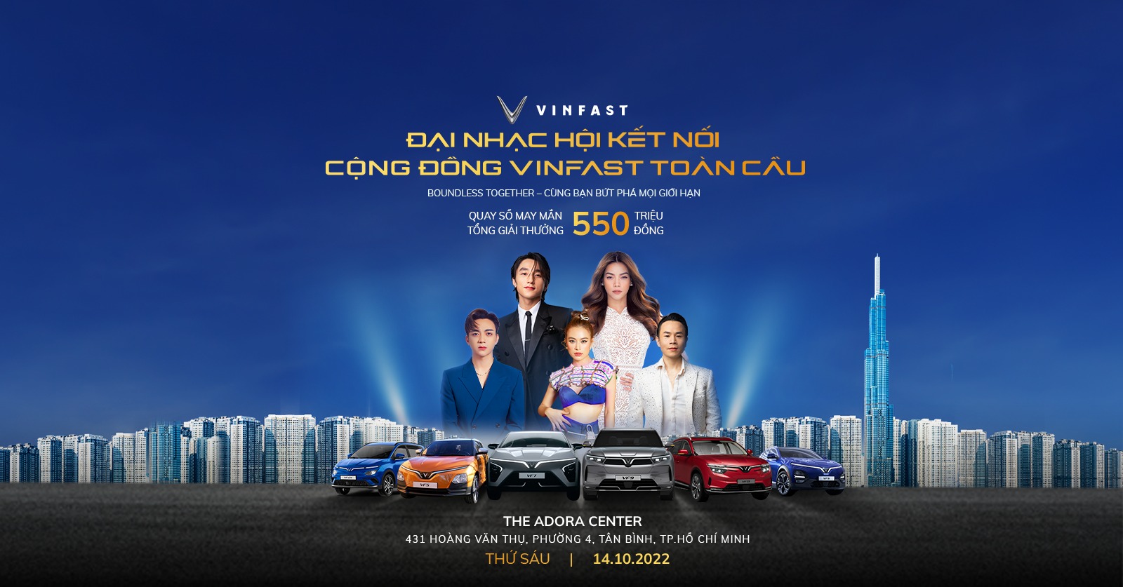 Đón chờ đại nhạc hội kết nối Cộng đồng VinFast Toàn cầu TP. Hồ Chí Minh