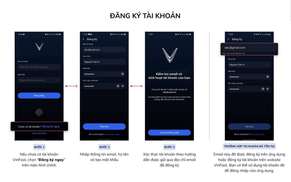 3 bước đăng ký tài khoản trên ứng dụng VinFast dễ dàng, nhanh chóng
