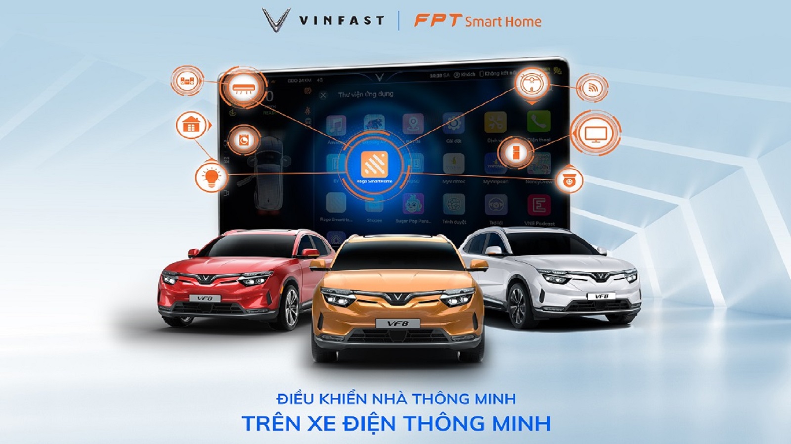 Điều khiển nhà thông minh trên xe điện VinFast VF 8