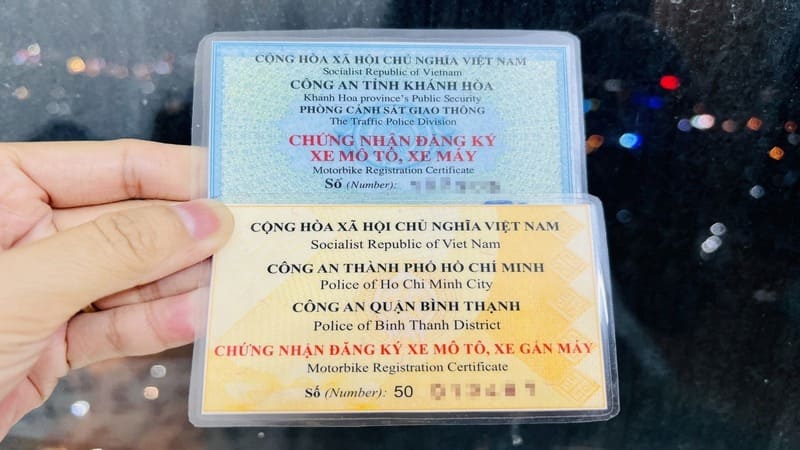 giấy tờ xe máy gồm những gì