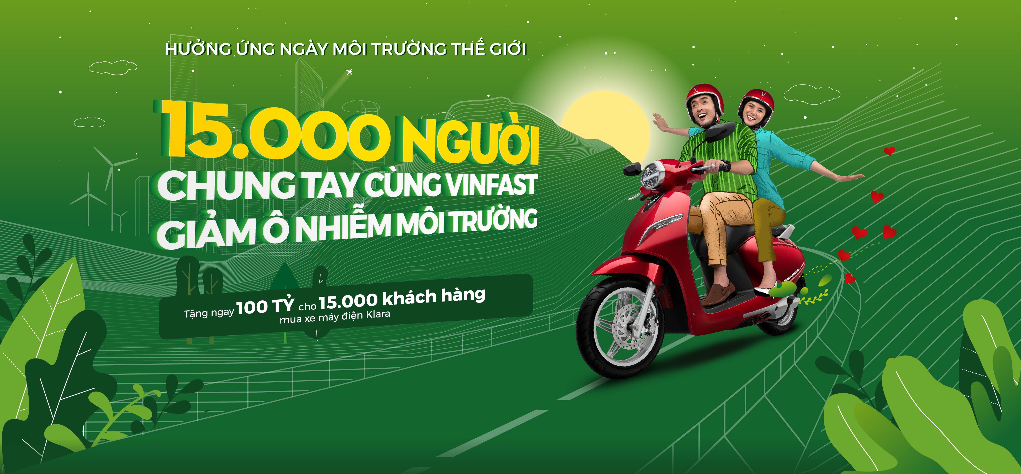 hinh anh VinFast tang 100 ty dong cho 15000 khach hang chung tay giam o nhiem moi truong