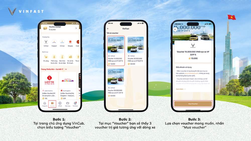 hướng dẫn lấy voucher vinclub