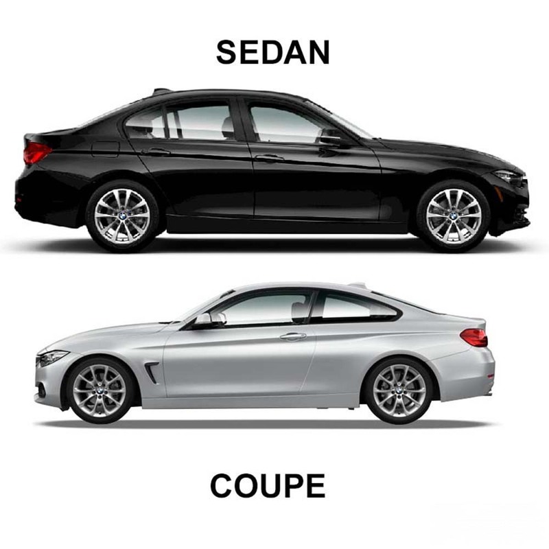 Cách phân biệt xe sedan và coupe 4 cửa