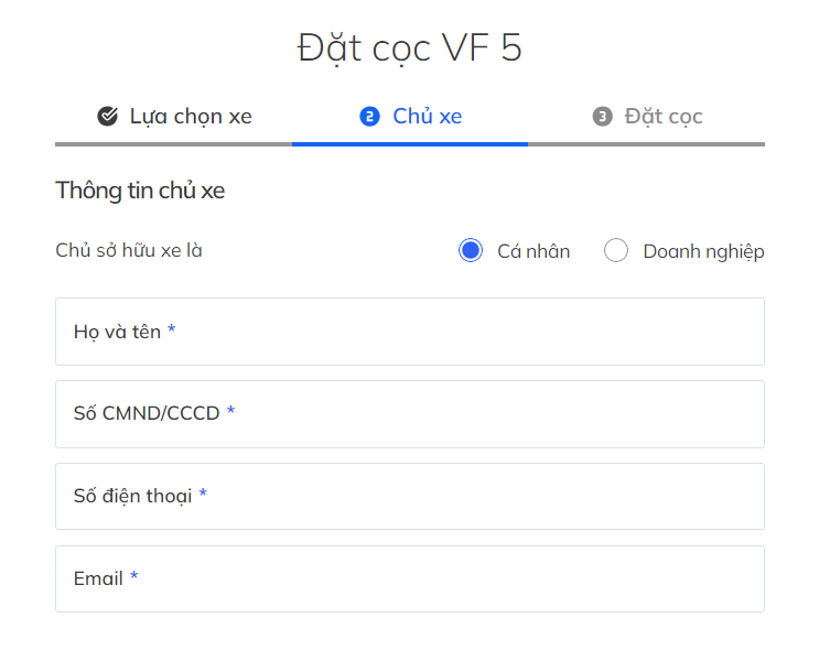 hướng dẫn đặc cọc VF 5 anh 2