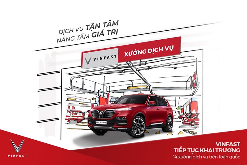Khai trương thêm 14 xưởng dịch vụ VinFast trên toàn quốc