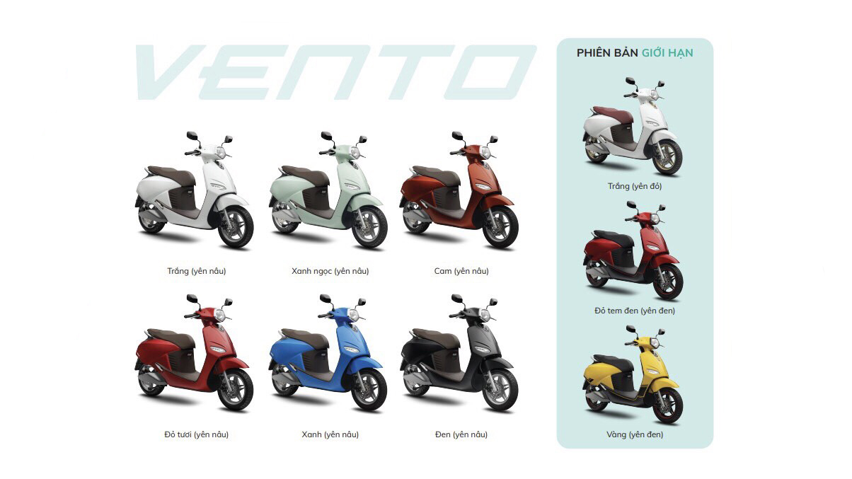Bảng màu xe VinFast Vento