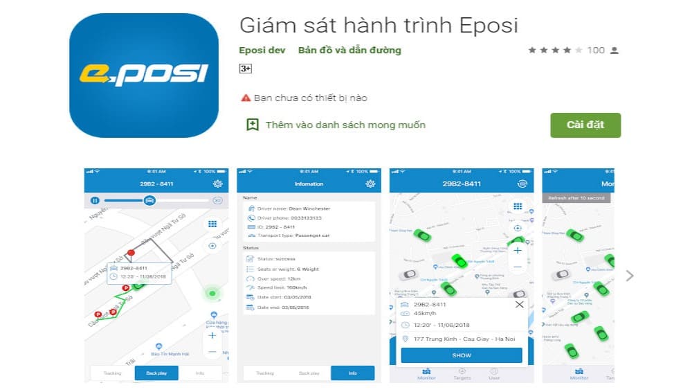 Phần mềm giám sát hành trình xe ô tô EPOSI có nhiều tính năng nổi trội