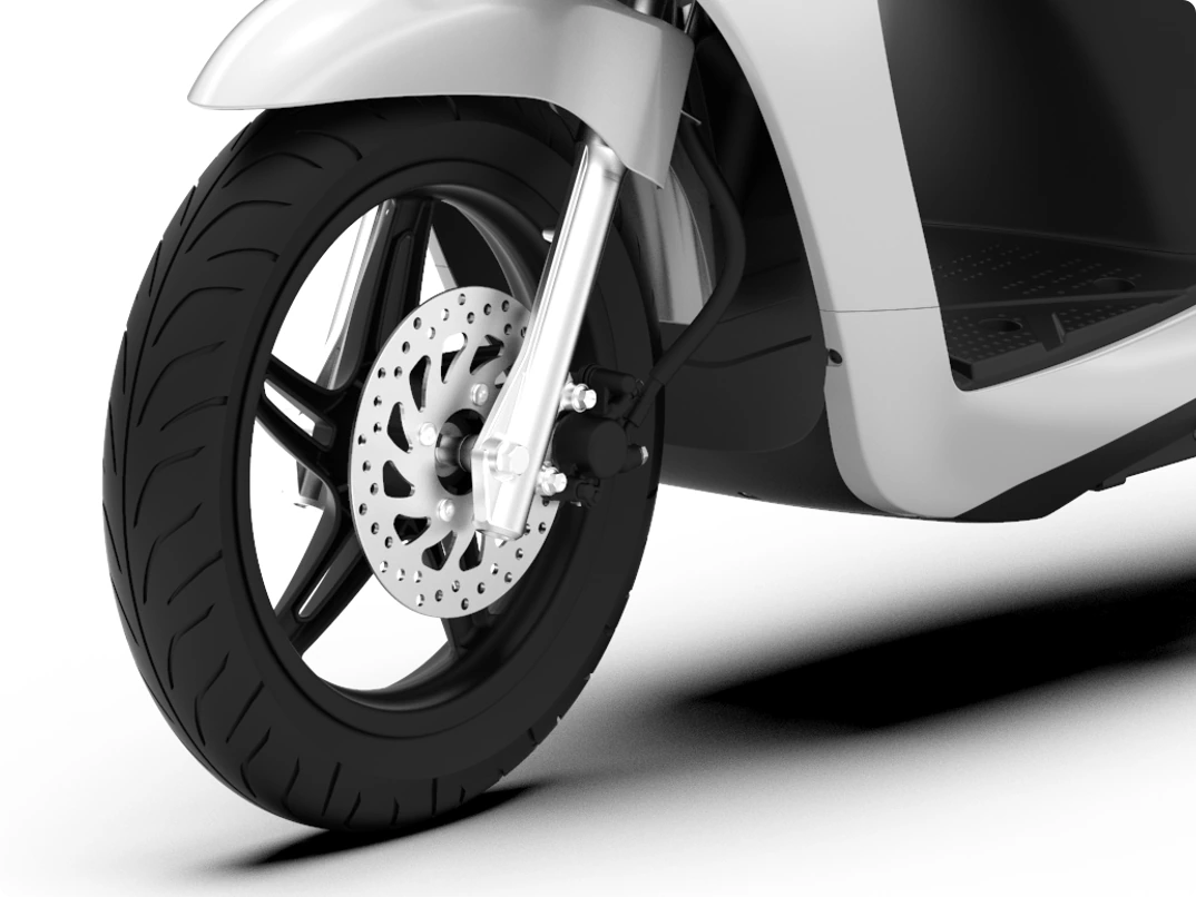 Vị trí lắp pin: Dưới sàn để chân, pin phụ đặt ở cốp - tối ưu không gian sử dụng.