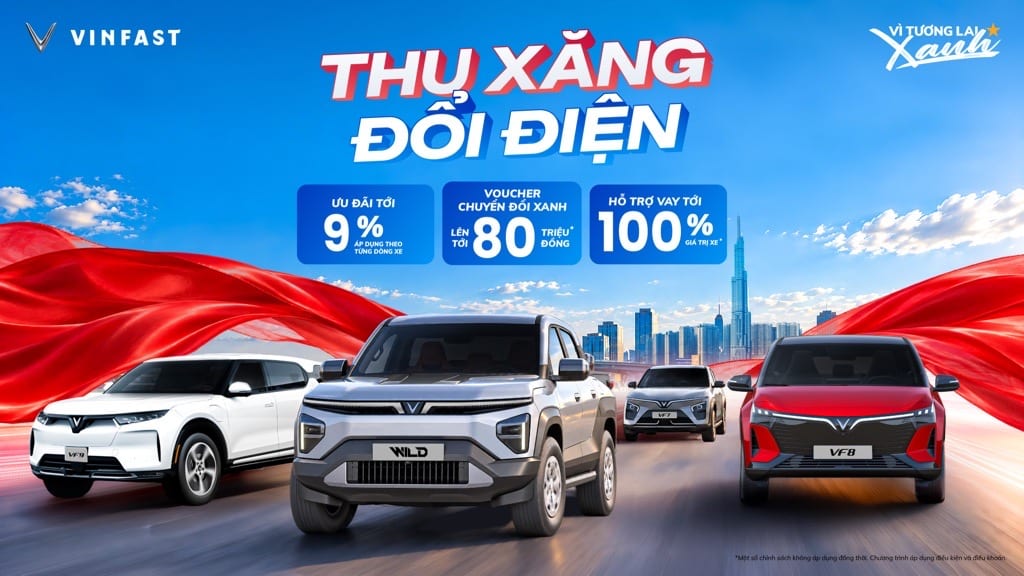 VinFast triển khai chuỗi 880 sự kiện Thu xăng đổi điện tại 88 trung tâm thương mại Vincom