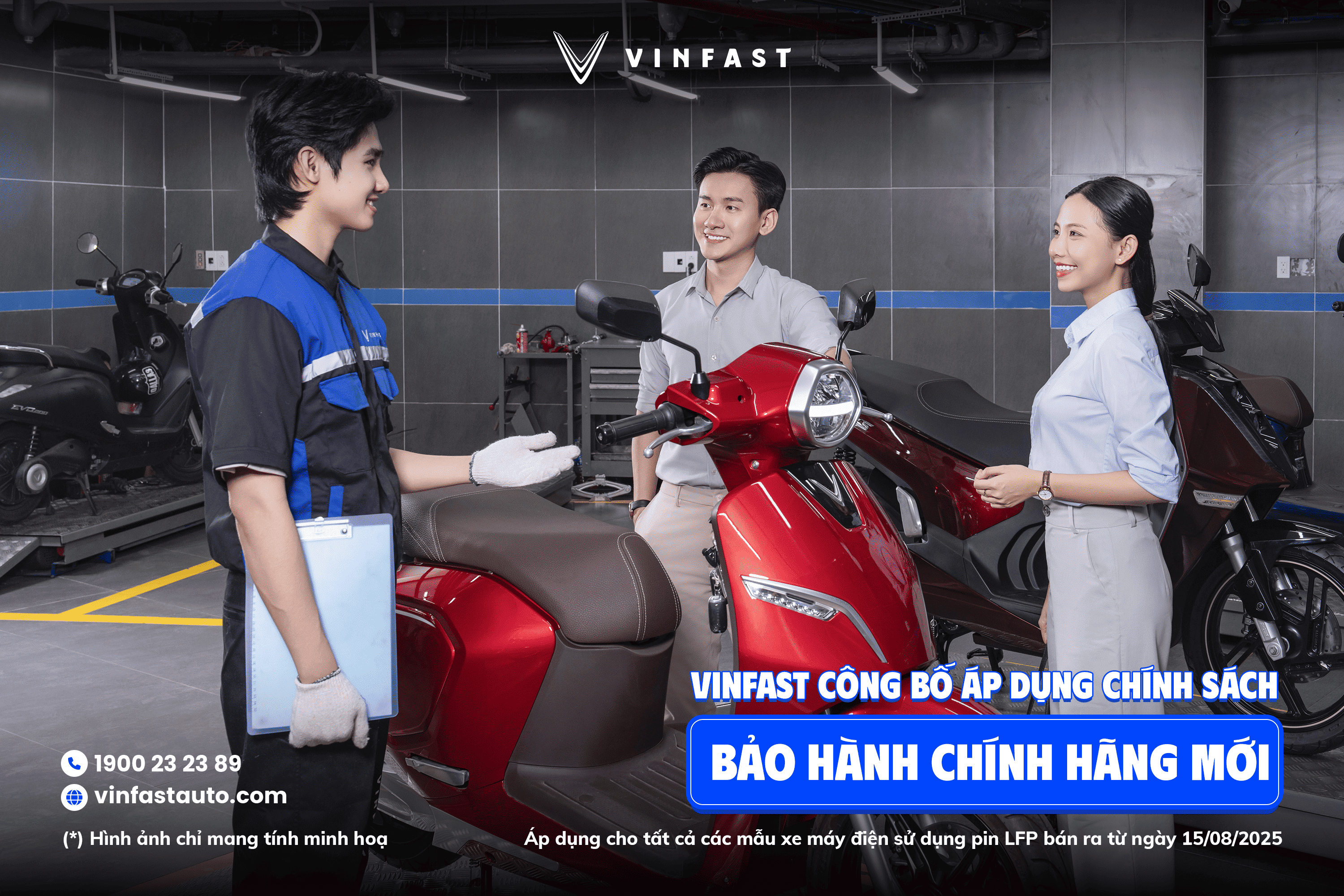 VINFAST BẢO HÀNH CHÍNH HÃNG 6 NĂM CHO XE - 8 NĂM CHO PIN XE MÁY ĐIỆN