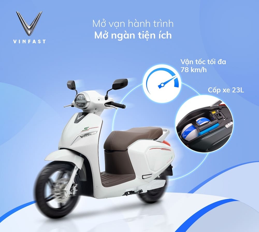 Tốc độ tối đa của xe máy điện VinFast Klara S 2022 lên đến 78km/h