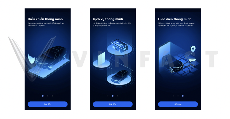 Màn hình ứng dụng VinFast GSM