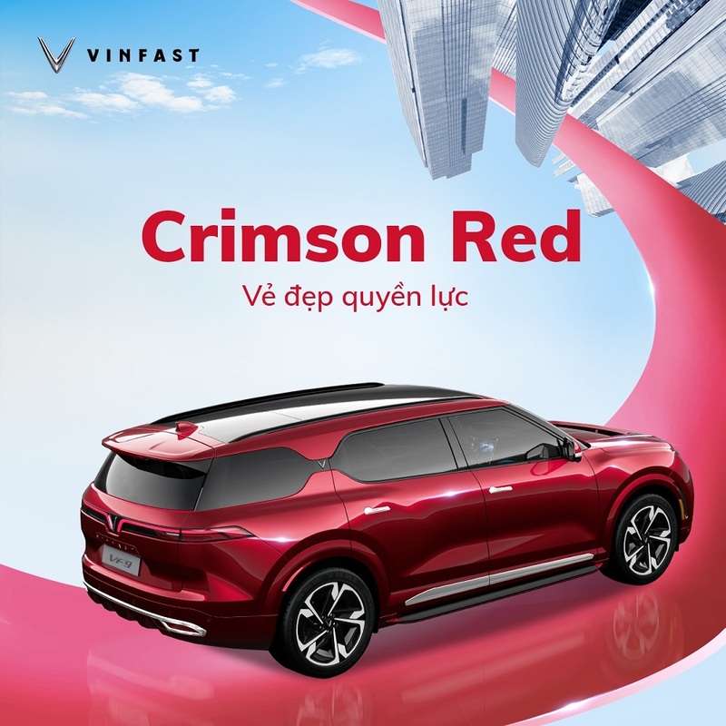 Tuổi hợi mua xe màu đỏ VinFast VF 9 Crimson Red