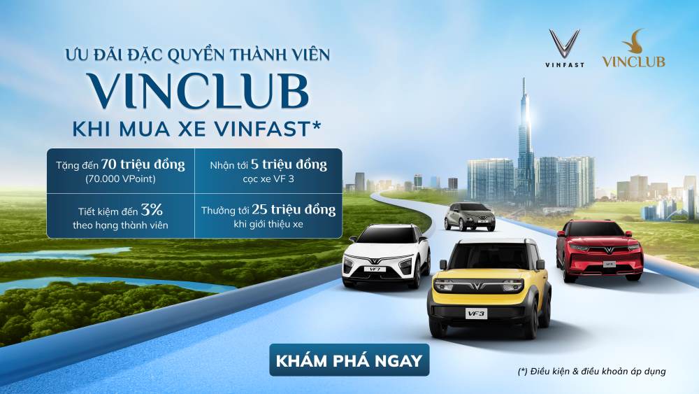 Ưu đãi thành viên khi mua ô tô điện VinFast