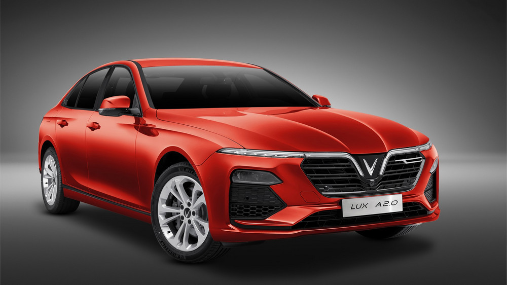 vinfast lux a2 0 tieu chuan mau do cam
