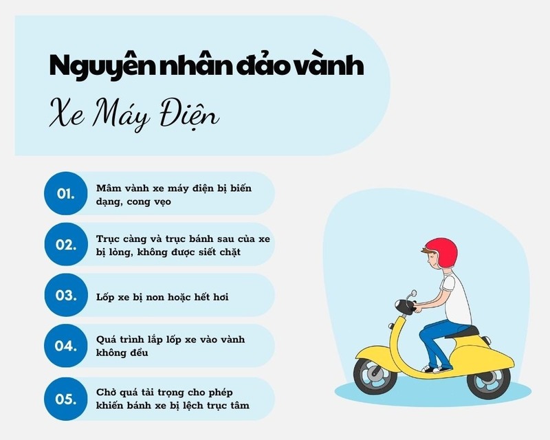xe máy điện bị kêu ở bánh sau