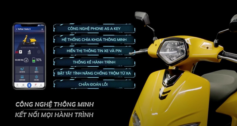 xe máy điện vinfast kết nối smartphone 